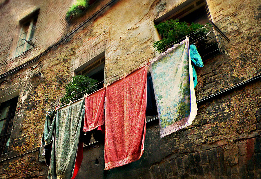 Wash Day in Siena Photograph by Micki Findlay
