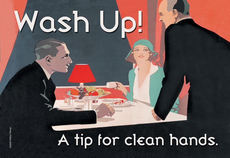 Wash Up! A Tip for Clean Hands Painting by Wilbur Pierce
