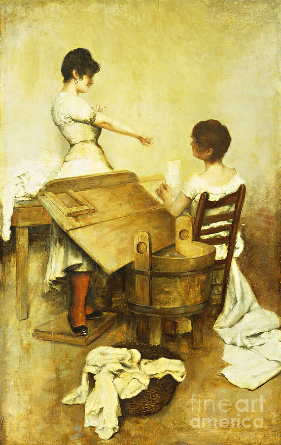 Washerwomen Painting by Charles Frederic Ulrich - Fine Art America