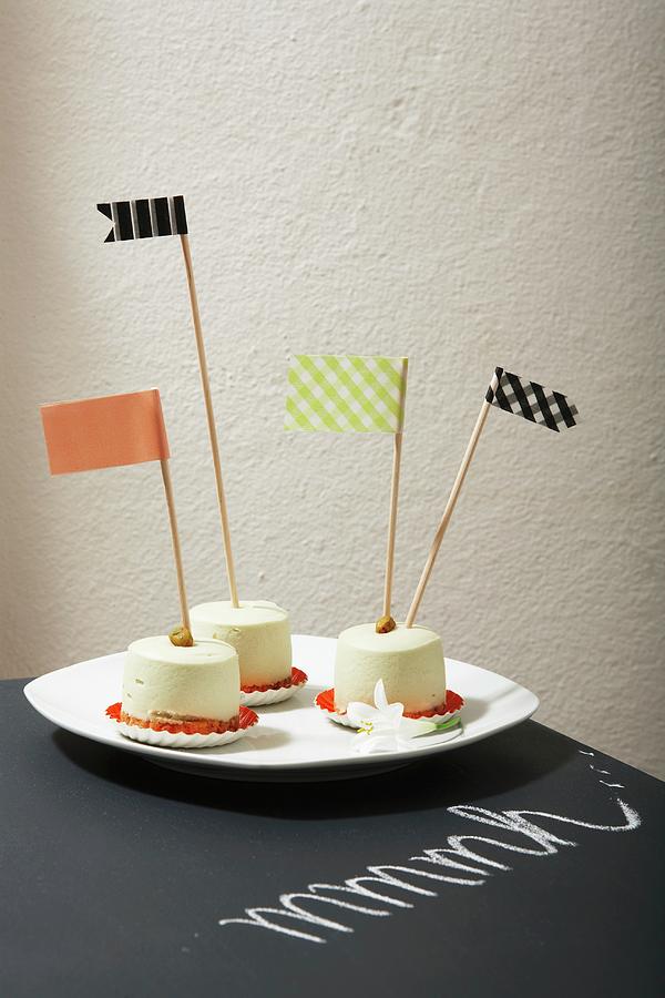 Washi Tape Flags In Little Cakes Photograph by Heidi Frhlich