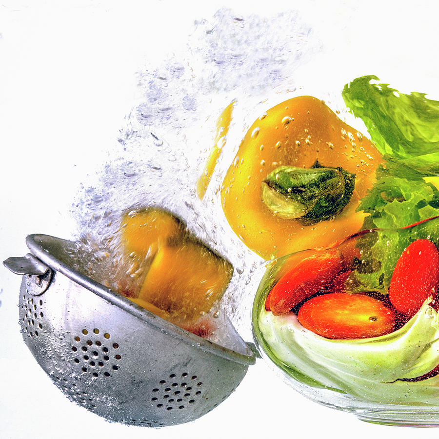 Washing A Salad artistic Photograph by Kaktusfactory