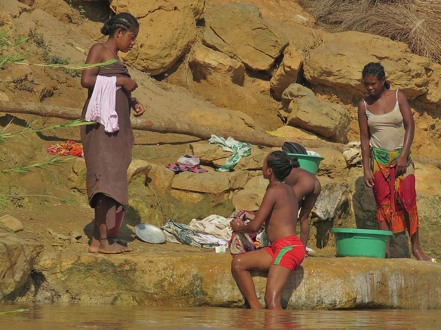 Washing at the River Photograph by Eric Pengelly