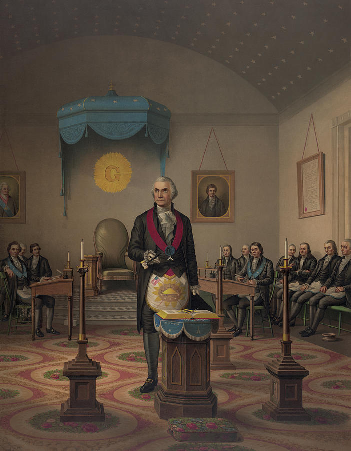 George Washington Painting - Washington As a Master Mason, 1870 by American School