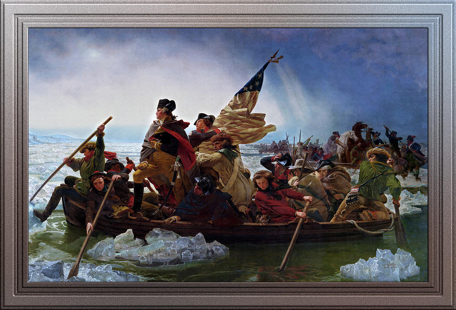 Washington Crossing the Delaware by Emanuel Leutze Painting by Rolando Burbon