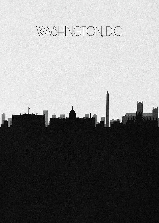 Washington, D.C. Cityscape Art Digital Art by Inspirowl Design