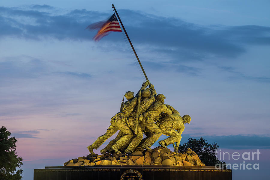 Washington D.c., Us Marine Corp Memorial Photograph by Walter Bibikow