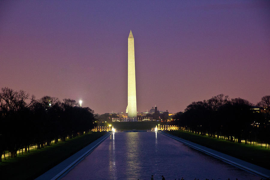 Washington Monument at Sunset Photograph by Fred DeSousa