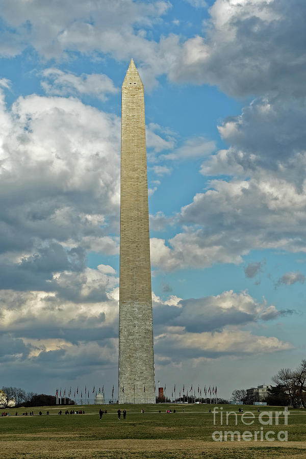 Washington Monument Cloud Break Photograph by Natural Focal Point Photography