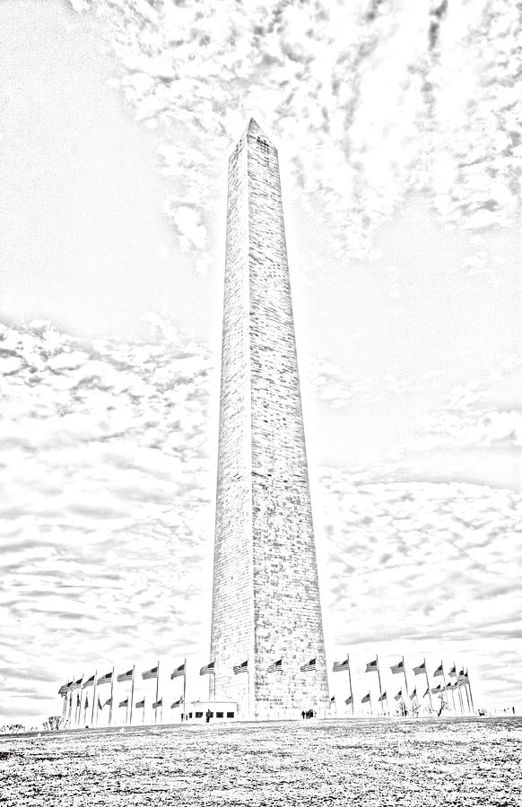 Washington Monument Drawing Digital Art by Craig Fildes Pixels