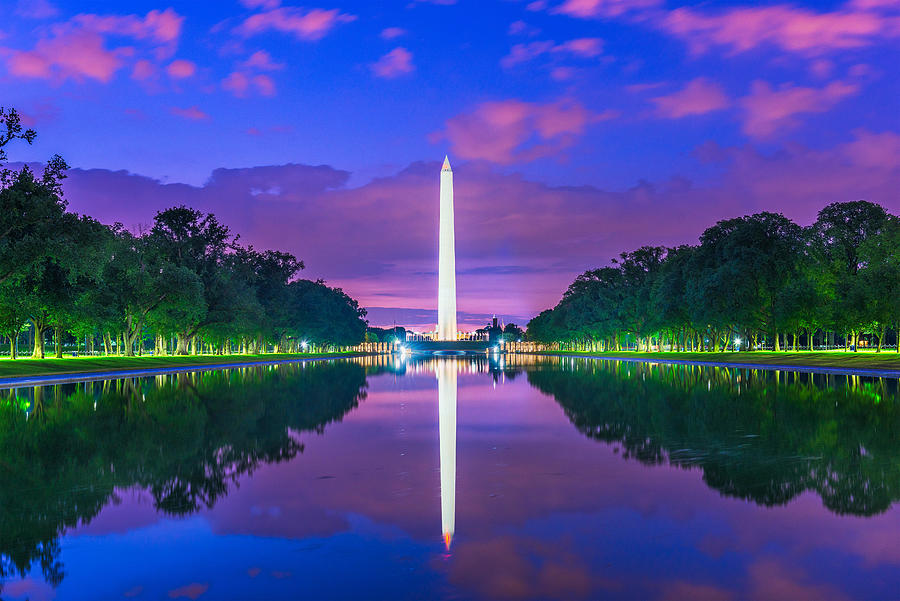 Architecture Photograph - Washington Monument On The Reflecting by Sean Pavone