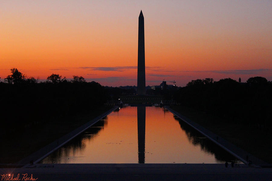 Washington Monument Sunrise Photograph by Michael Rucker
