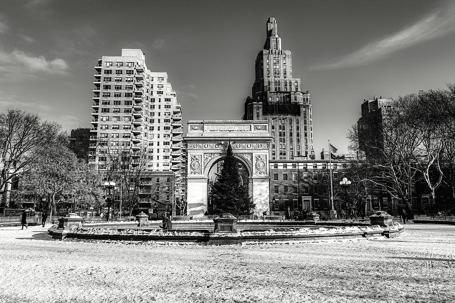 New York City Photograph - Washington Square Park In Winter - New York City by Mountain Dreams