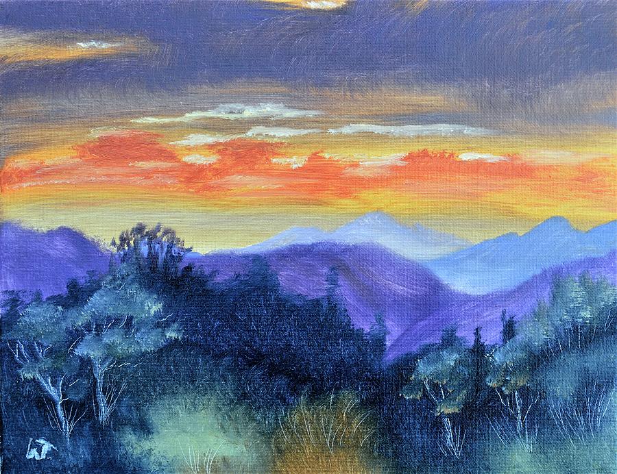Washington State Sunrise Painting by Warren Thompson