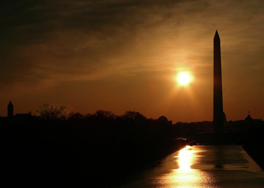 Washington Sunrise Silhouette Photograph by Cora Wandel