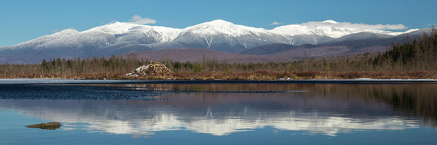 Washington Winter Reflection Panorama Photograph by White Mountain Images