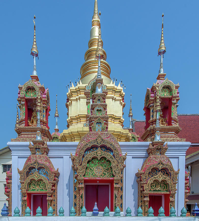 Wat Ban Kong Phra That Chedi Base DTHLU0502 Photograph by Gerry Gantt