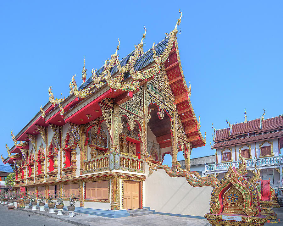 Wat Chai Mongkon Phra Ubosot DTHLU0391 Photograph by Gerry Gantt