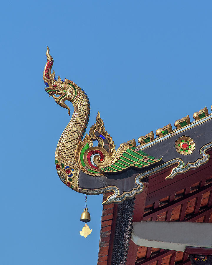 Wat Chang Taem Phra Wihan Naga Roof Finial DTHCM2801 Photograph by Gerry Gantt