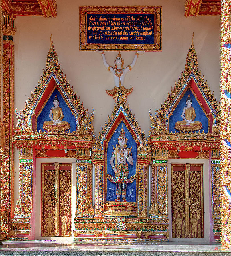 Wat Kanthararom Phra Ubosot Doorways DTHSSK0045 Photograph by Gerry Gantt
