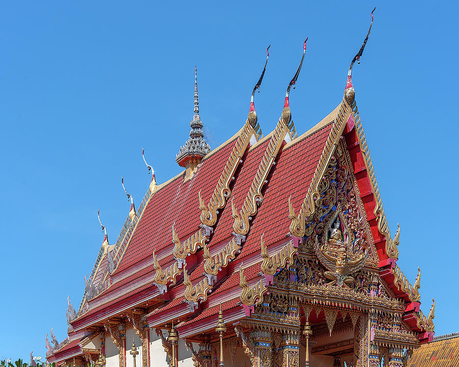 Wat Kanthararom Phra Ubosot Gables DTHSSK0034 Photograph by Gerry Gantt