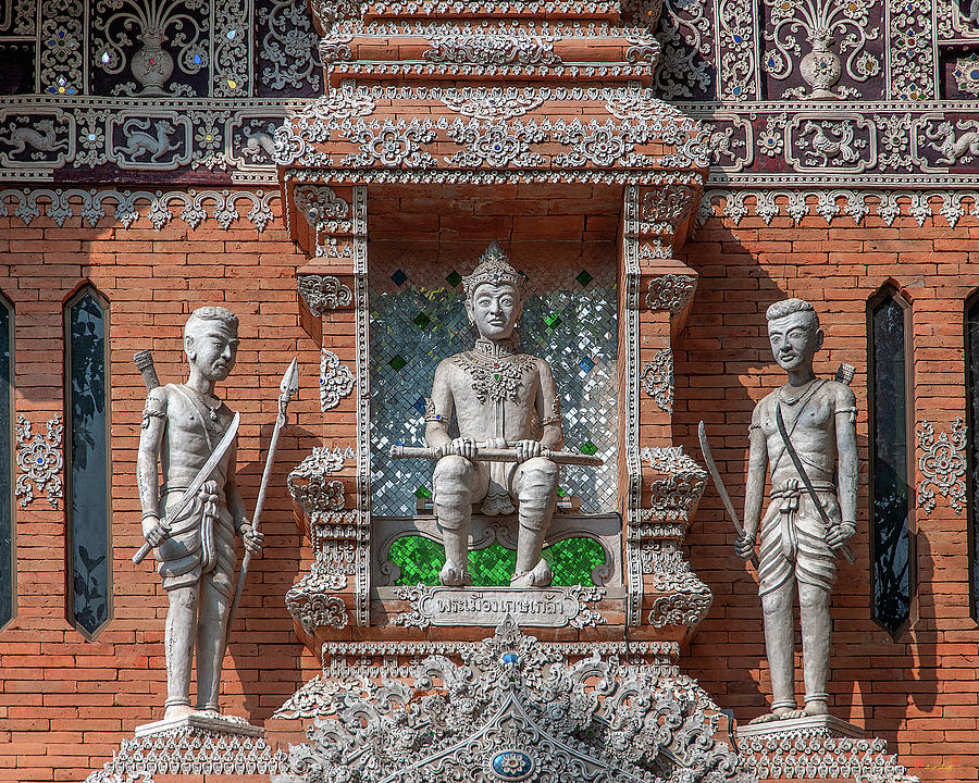 Wat Lok Molee King Mengrai Wihan King Mengrai and Guards DTHCM2557 Photograph by Gerry Gantt