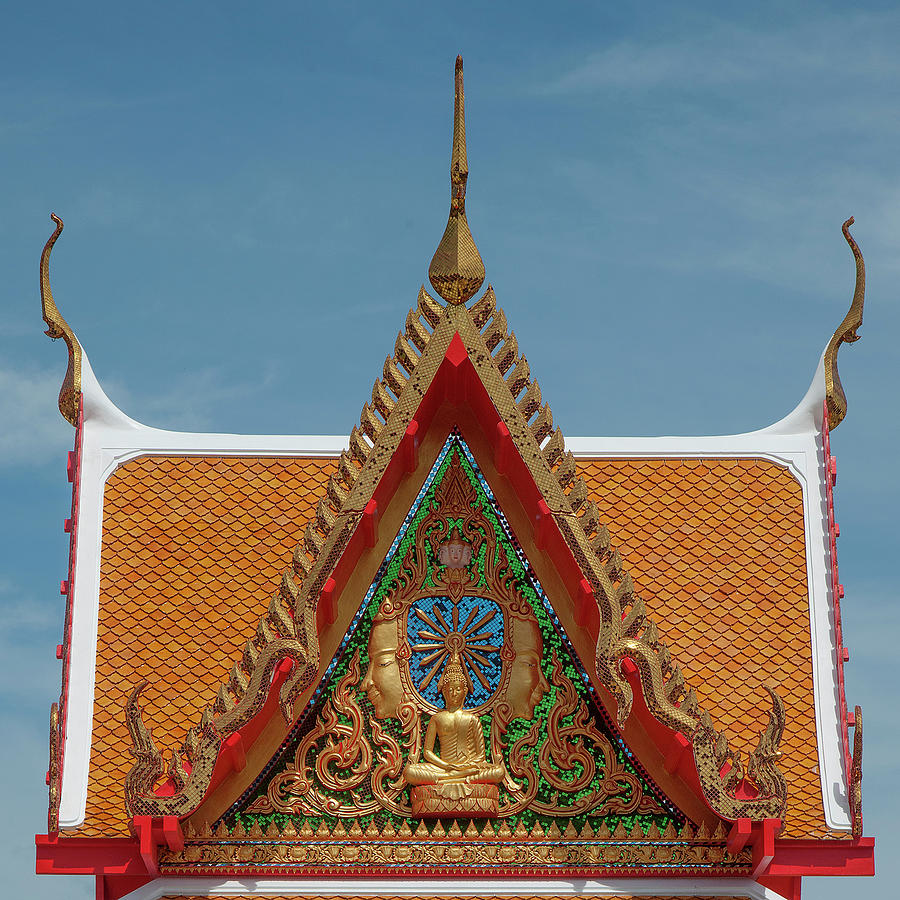 Architecture Photograph - Wat Luang Pu Supa Gable by Nature And Scenic Photos By Gerry Gantt