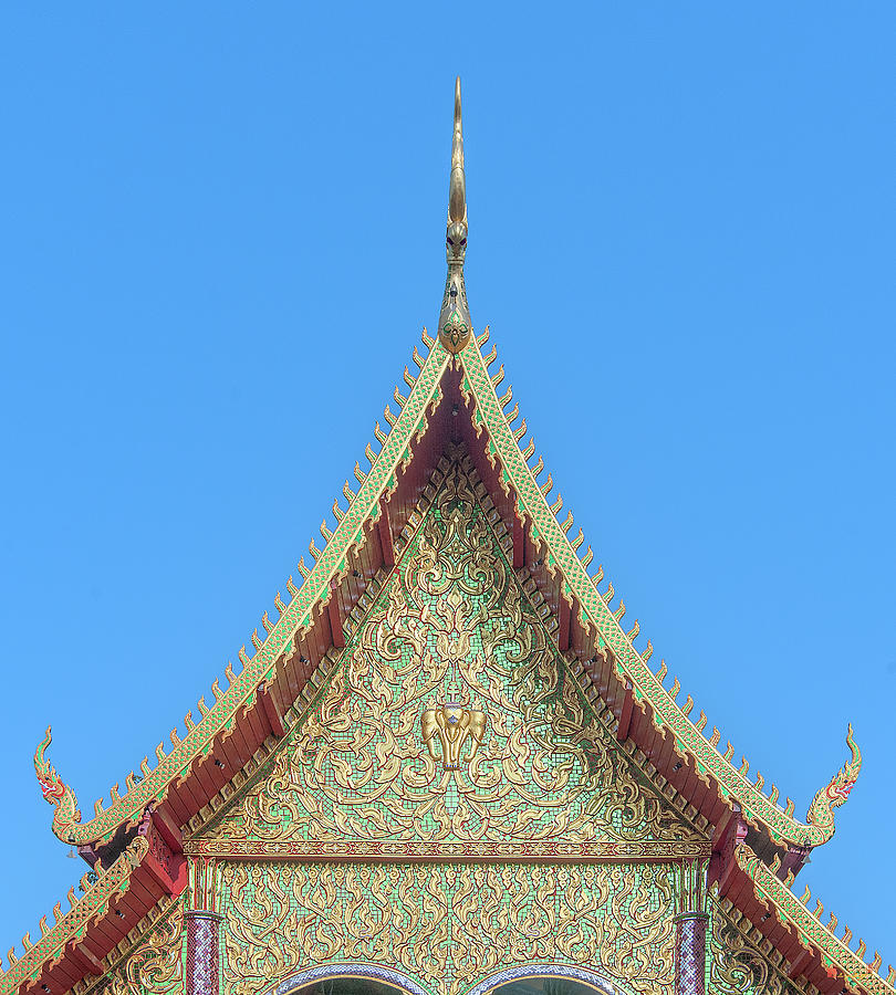 Wat Nong Khrop Phra Ubosot Gable DTHCM2663 Photograph by Gerry Gantt