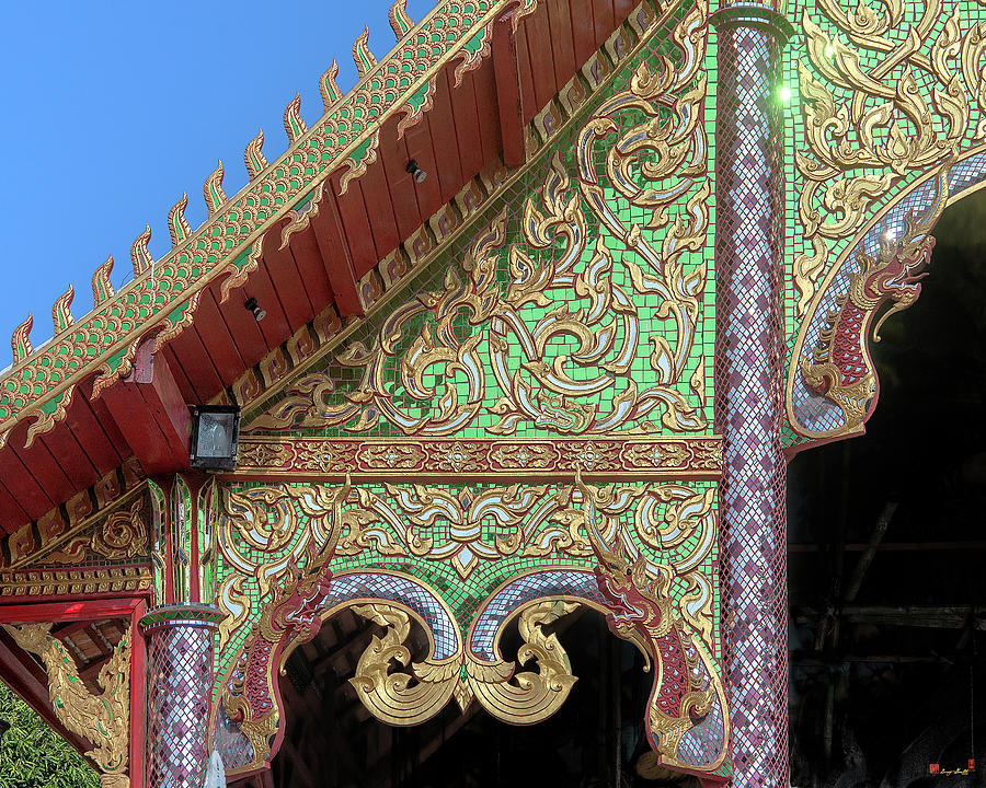 Wat Nong Khrop Phra Ubosot Gable Naga DTHCM2666 Photograph by Gerry Gantt