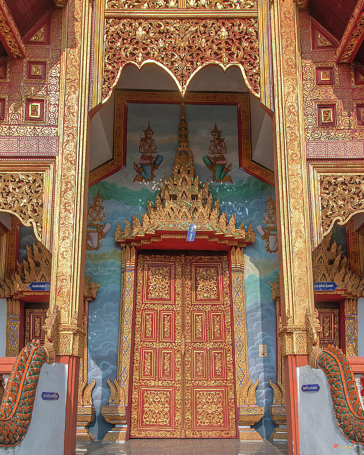Wat Nong Tong Phra Wihan Doors DTHCM2642 Photograph by Gerry Gantt