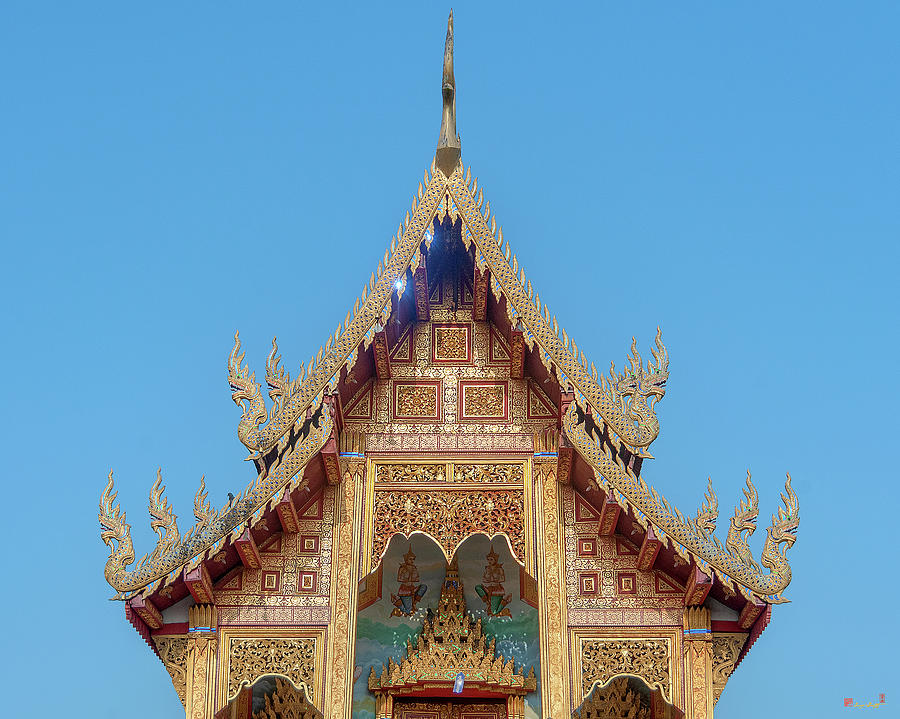 Wat Nong Tong Phra Wihan Gable DTHCM2640 Photograph by Gerry Gantt