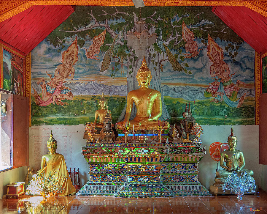 Wat Pa Chai Mongkhon Phra Ubosot Buddha Images DTHLA0126 Photograph by Gerry Gantt