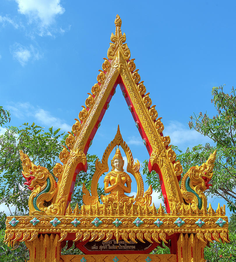 Wat Si Mueang Mai Phra Ubosot Wall Gate DTHU1041 Photograph by Gerry Gantt