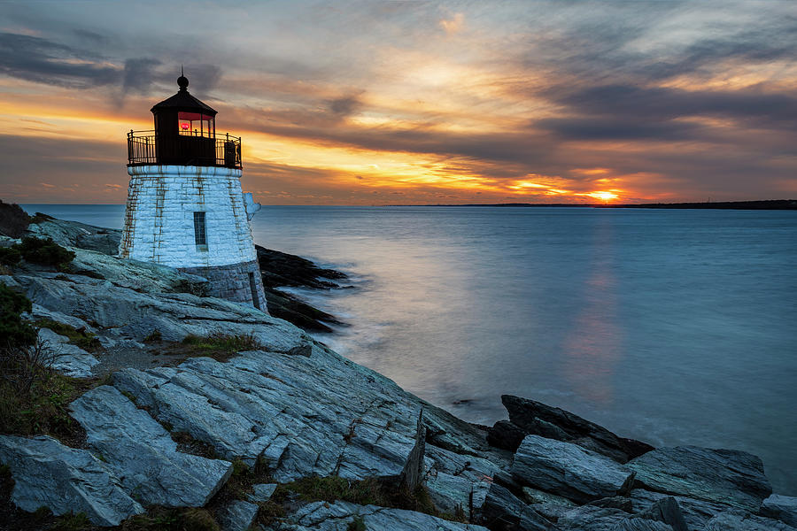 Sunset Photograph - Watch Over Narragansett by Michael Blanchette Photography