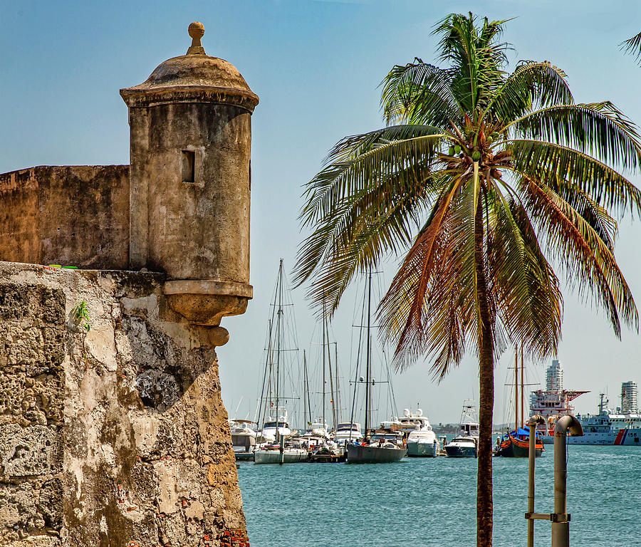 Watch Tower, Cartagena, Colombia Digital Art by Claudia Uripos