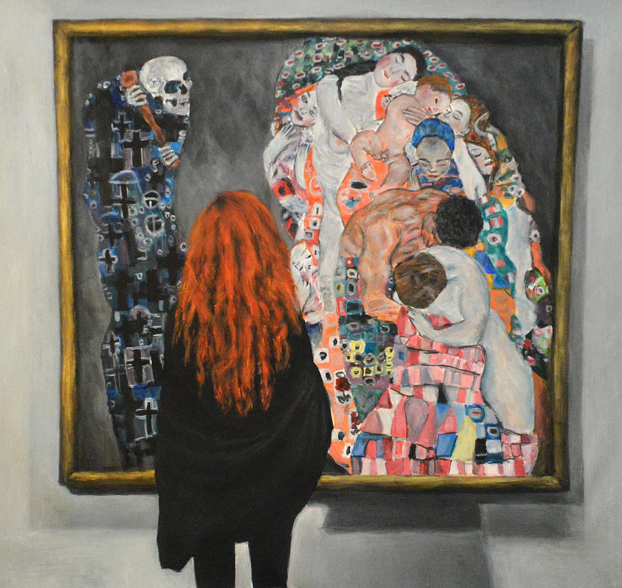 Watching Klimt Death and Life Painting by Escha Van den bogerd