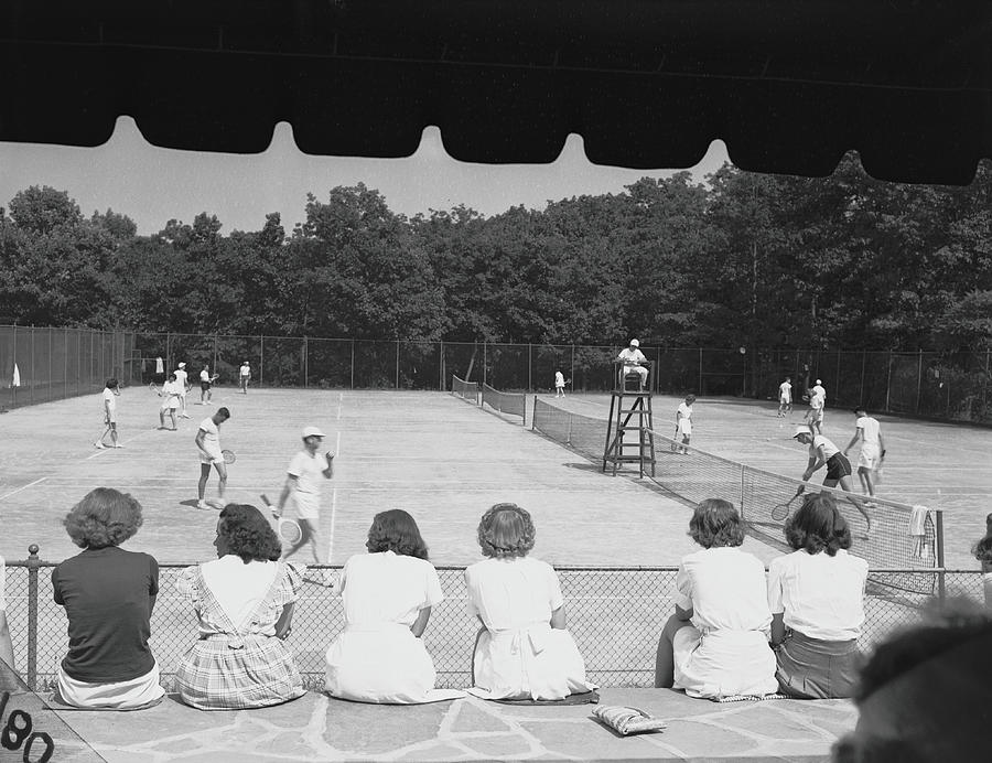 Watching Tennis Photograph by Bert Morgan