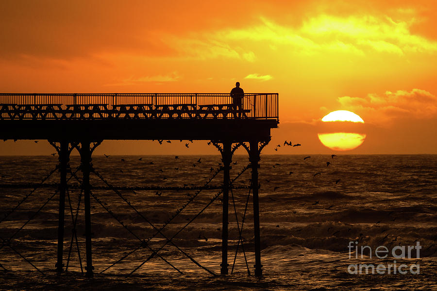Aberystwyth Photograph - Watching The Sunset From Aberystwyth Pier by Keith Morris Aberystwyth Photograph - Watching The Sunset From Aberystwyth Pier by Keith Morris
