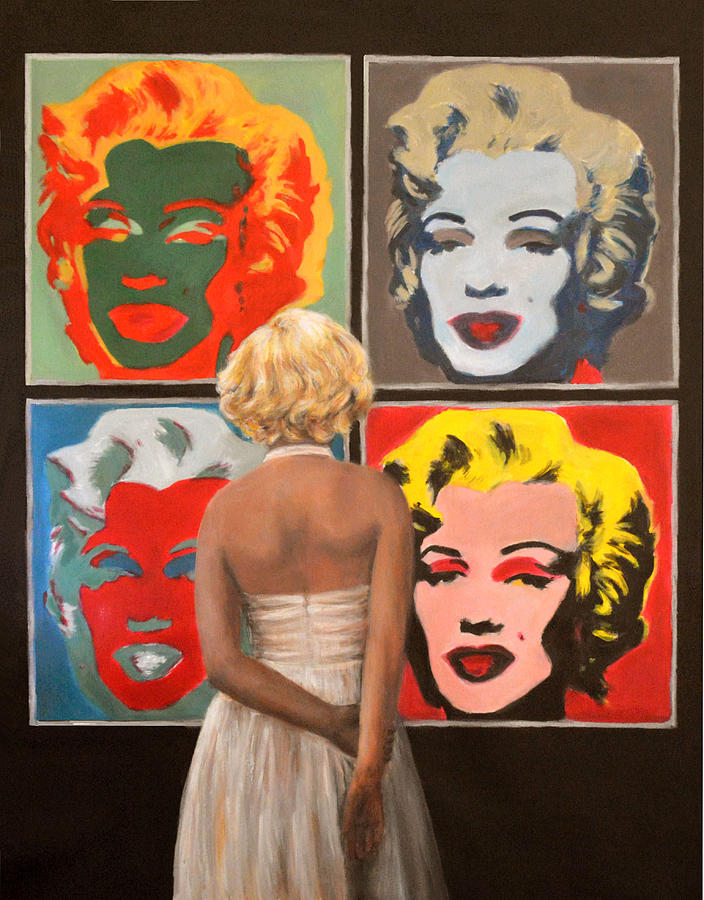  Watching Warhol Monroe Painting by Escha Van den bogerd