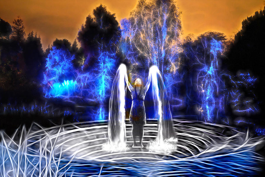 Water Angel Digital Art by Lisa Yount