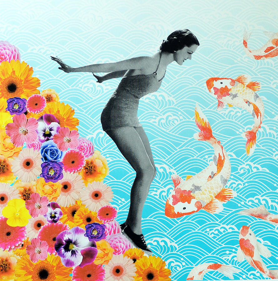 Water Baby Mixed Media by Anne Storno