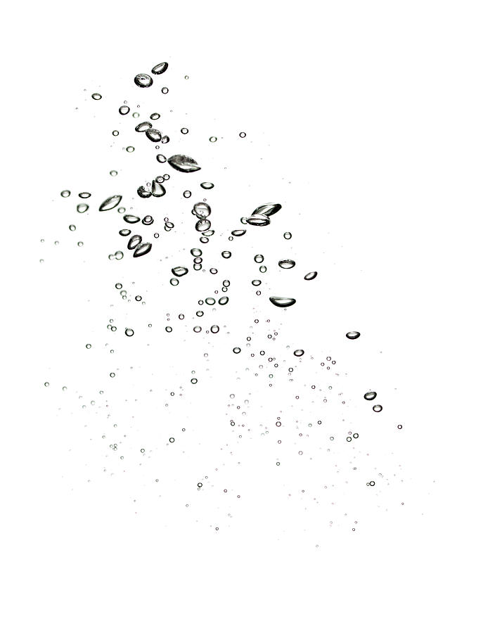 Water Bubbles On Clear White Background by Mkurtbas