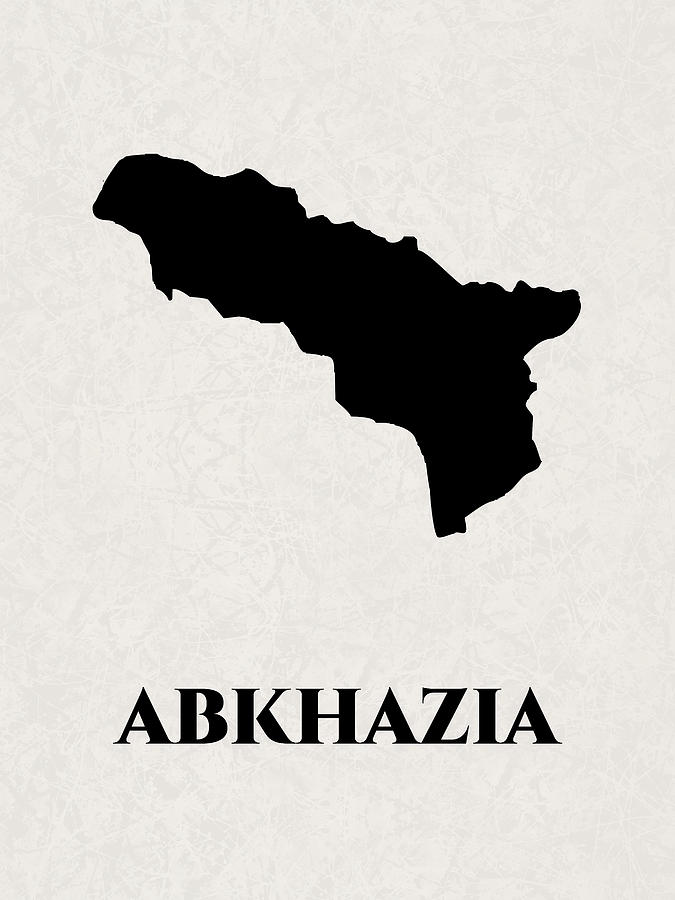 Water Color Map Of Abkhazia Map Artist Singh Art Print Mixed Media By Artguru Official Maps 2467