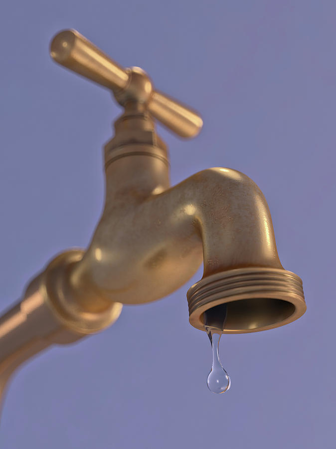 Water Dripping From Tap Photograph by Ikon Images