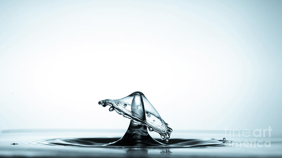Water Drop Falling On Water Surface Photograph by Wladimir Bulgar/science Photo Library