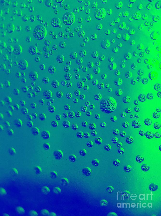 Water Drops in Blue and Green 1 Digital Art by Diana Rajala