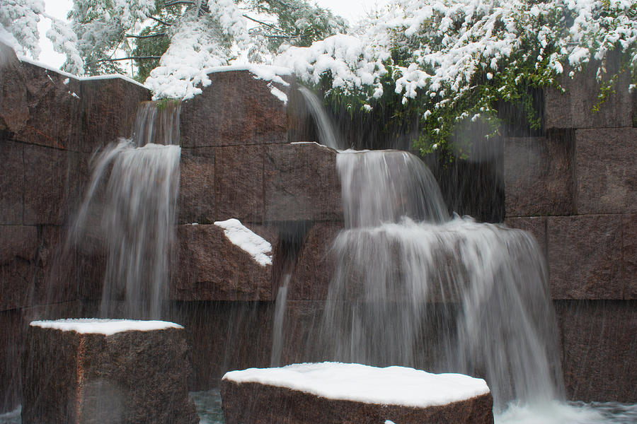 Water falling and snow by MARVIN BOWSER Water falling and snow by MARVIN BOWSER