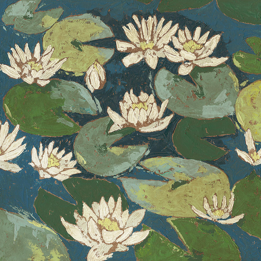Landscape Painting - Water Flowers I by Megan Meagher