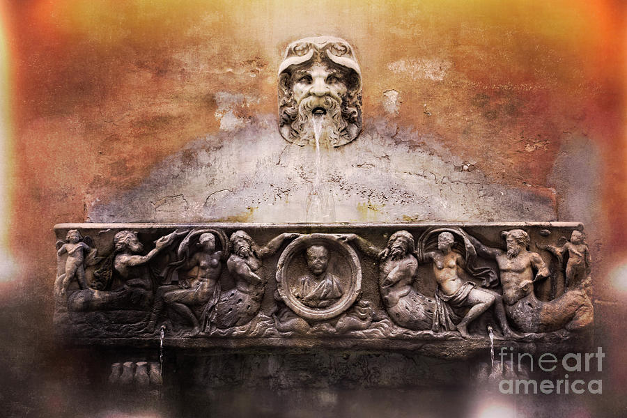 Water Fountain - Rome Italy Photograph by Mary Machare