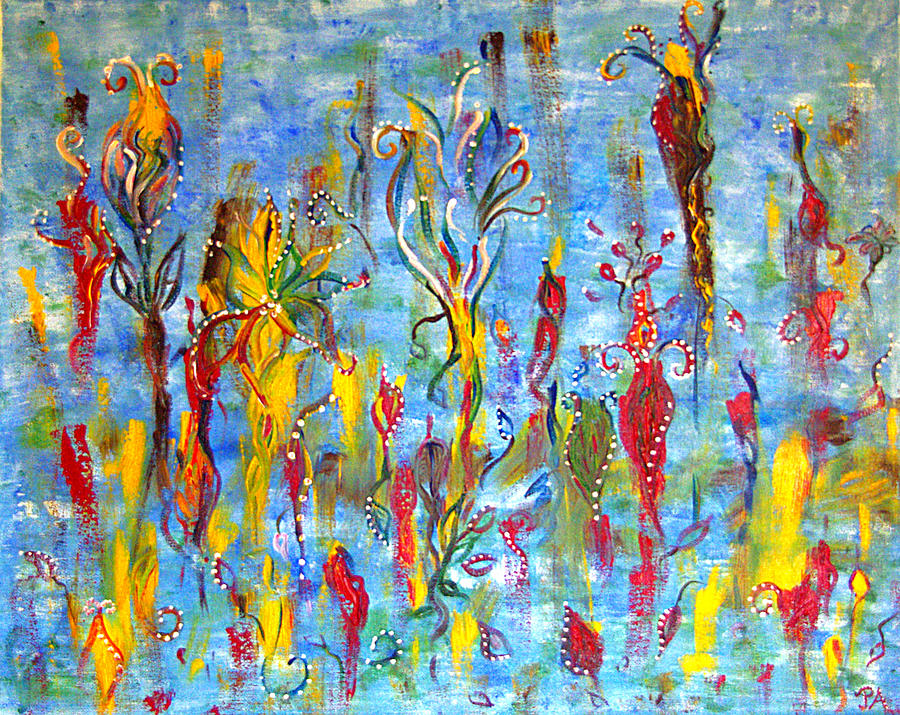 Water garden Painting by Patricia Aubin - Fine Art America