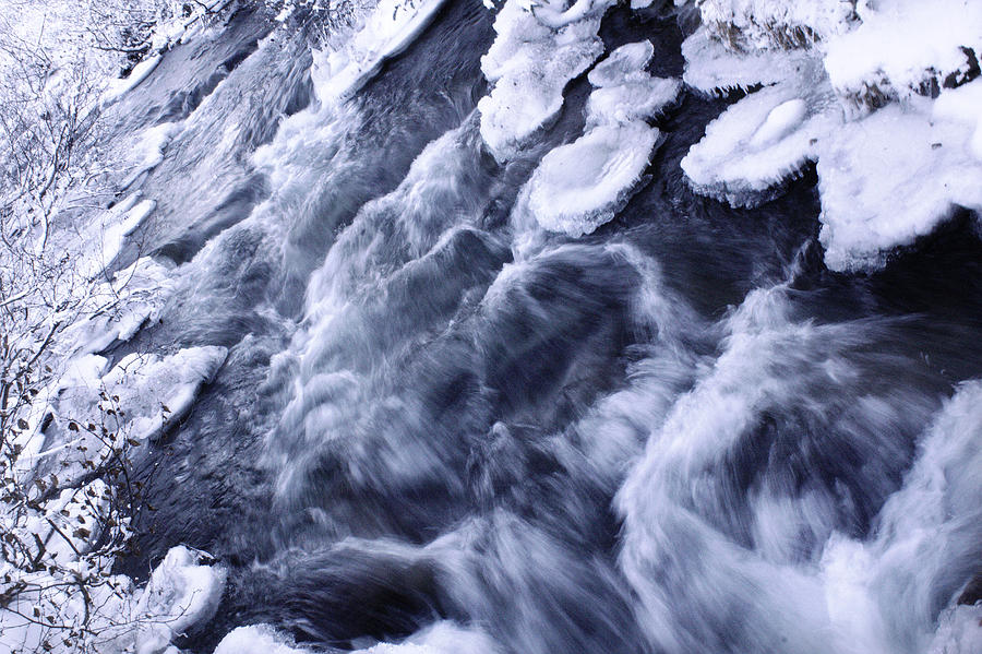 Water Photograph - Water in an Icy Creek by Amy Young
